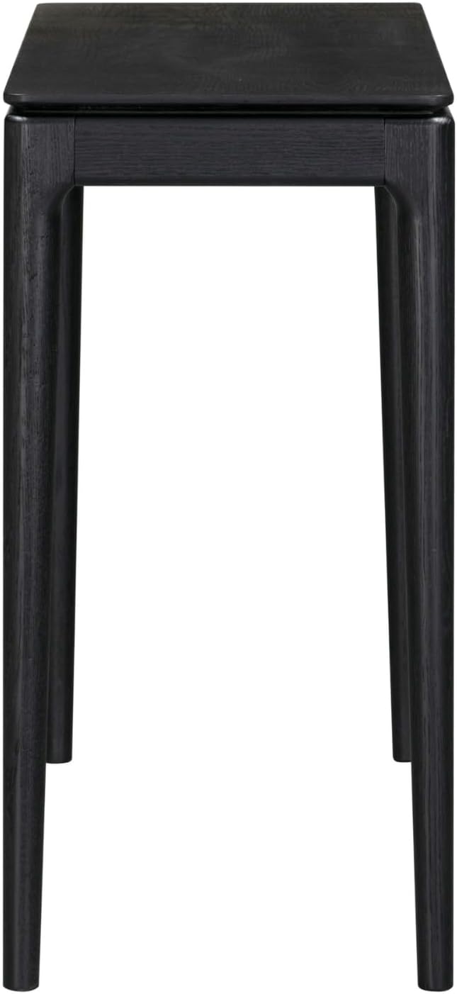 NTC Mingle Modern Wooden Rectangle Console Table with Hidden Drawer – Waterproof & Heat Resistant, Burnt Black