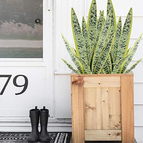 3 Pack Faux Snake Plants 31in Artificial UV Resistant Snake Outdoors Fake Sansevieria Plastic Plant with Large Green Leaves Greenery for Home Indoor Floor Office Store Front Porch Decorations