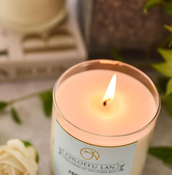 Chloefu LAN Rose Noir & Oud Scented Candle Luxury Soy Large Candle Jar 14.1 oz,100 Hours Long Lasting Burning Highly Scented Candle,Valentines Day Gifts for Her