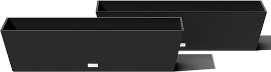 Veradek Pure Series Window Box Planter - Long Rectangular Planter for Indoor or Outdoor Windowsill/Balcony | Durable All-Weather Use with Drainage Holes | Modern Decor for Herbs, Small Plants, Flowers