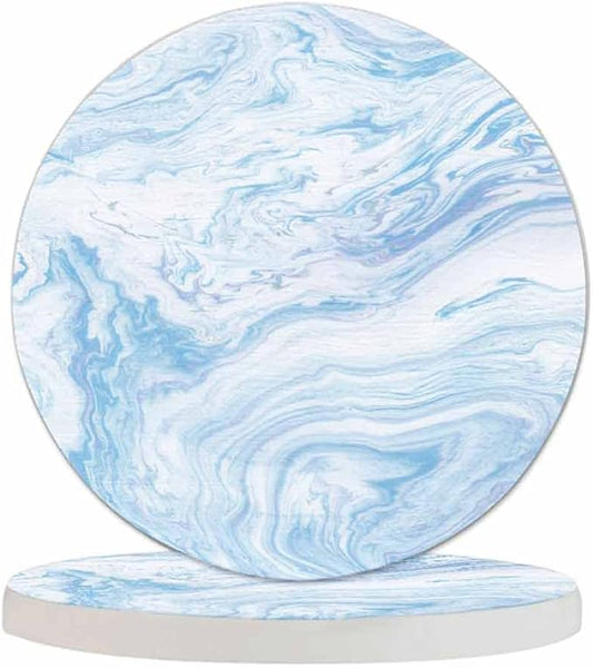 Marbled Textures Table Coasters for Drinks Liquid Art Modern Contemporary Fluid 100% Diatomite Home and Dining Room Bar Decor 4 X 4 X 0.35 Inch for Men Women