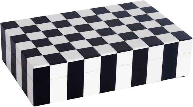 Handicrafts Home Handmade Puzzle Collection Decorative Jewelry Box Organizer – Keepsakes, Trinkets, and Home Decor – Antique Coffee Table Storage, Memory Box, Farmhouse Style Decor Check, 8x5x2