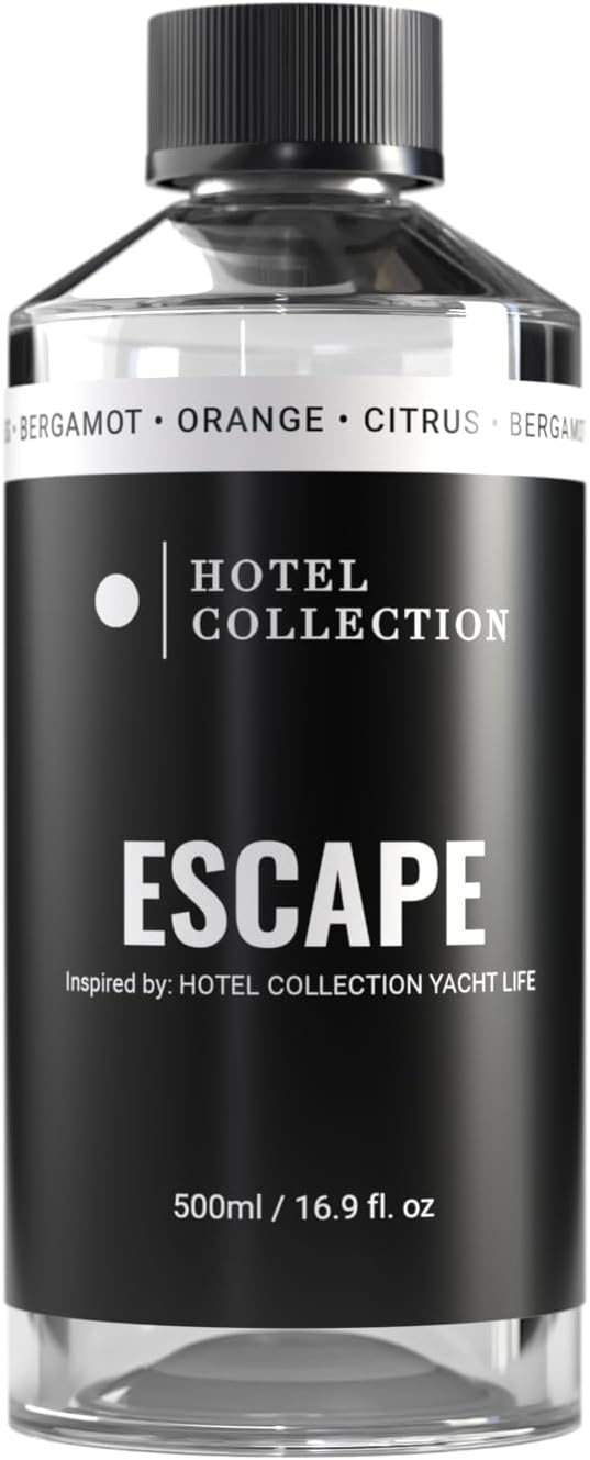Hotel Collection Diffuser Oil - Escape - Aromatherapy Essential Fragrance Oil - Citron, Bergamot, and Orange - 500mL 16.9 Fl oz