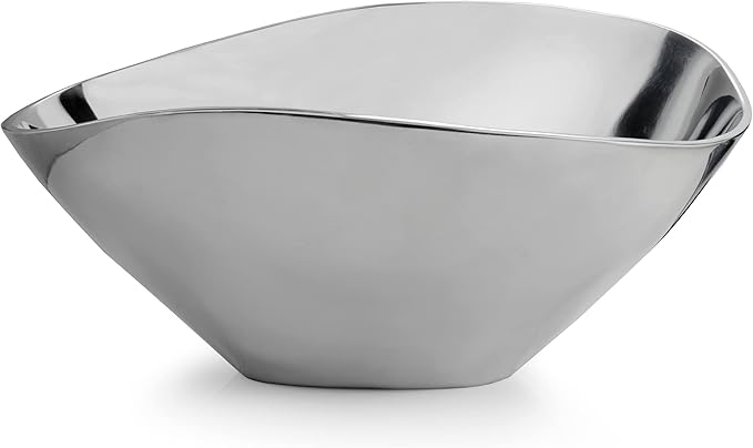 Nambe Butterfly Bowl, 16-inch - Sculptural Metal Alloy Serving Bowl, Elegant Contemporary Tableware with Graceful Curves, Retains Temperature - Oven & Freezer Safe, Decorative Centerpiece for Kitchen