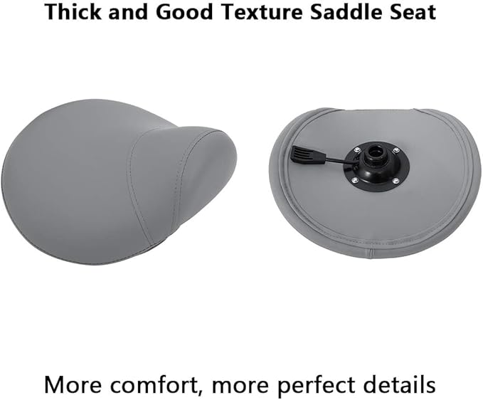 Antlu Saddle Stool Rolling Chair for Office Massage Salon Kitchen Spa Drafting,Adjustable Hydraulic with Wheels (Grey)