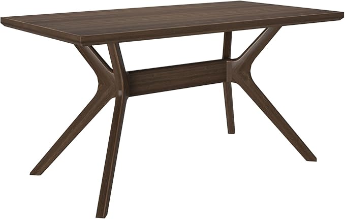 Plank+Beam Verso Rectangular Dining Table, 60 Inch Solid Wood Kitchen & Dining Room Table, Minimalist Table for Dining Room, Modern Dinner Table, Walnut