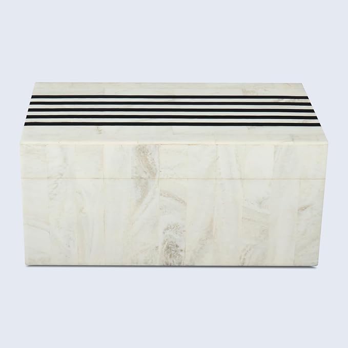 Handicrafts Home Handmade Mono Collection Decorative Jewelry Box Organizer – Keepsakes, Trinkets, and Home Decor – Antique Coffee Table Storage, Memory Box, Farmhouse Style Decor Sprint, 10x5x5