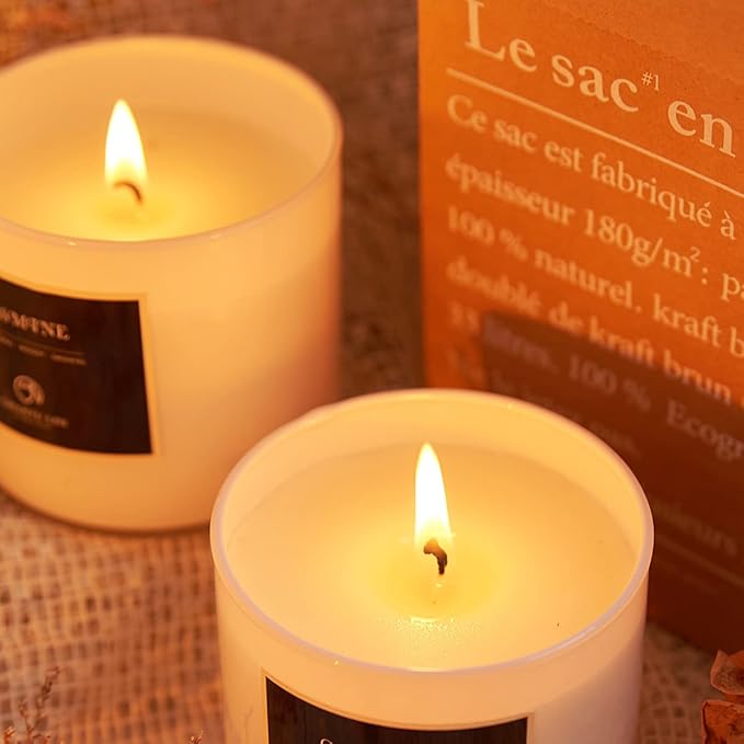 Chloefu LAN White Sage Candle for House Energy Cleansing and Chakra Healing-Relaxing Soy Scented Candles Gift for Women 7.1oz|45 Hour Long Lasting Glass Jar Candle Stress Relief