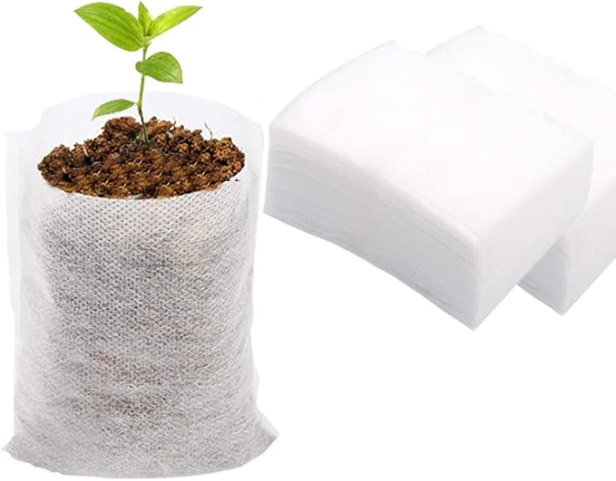 gardtree Plant Nursery Bags 4” x 4.7” 400PCS, Non-Woven Biodegradable Plant Grow Bags Fabric Seedling Starter Pots for Vegetable Flower Fruit Saplings Tree, Home Garden Supply