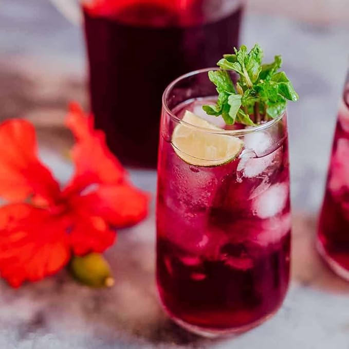 Red Hibiscus. rosa-sinensis. Live Plant - Tropical Blooming Hibiscus, Pretty Flowers, Used in Tea and Juice (4 red Hibiscus sacs)