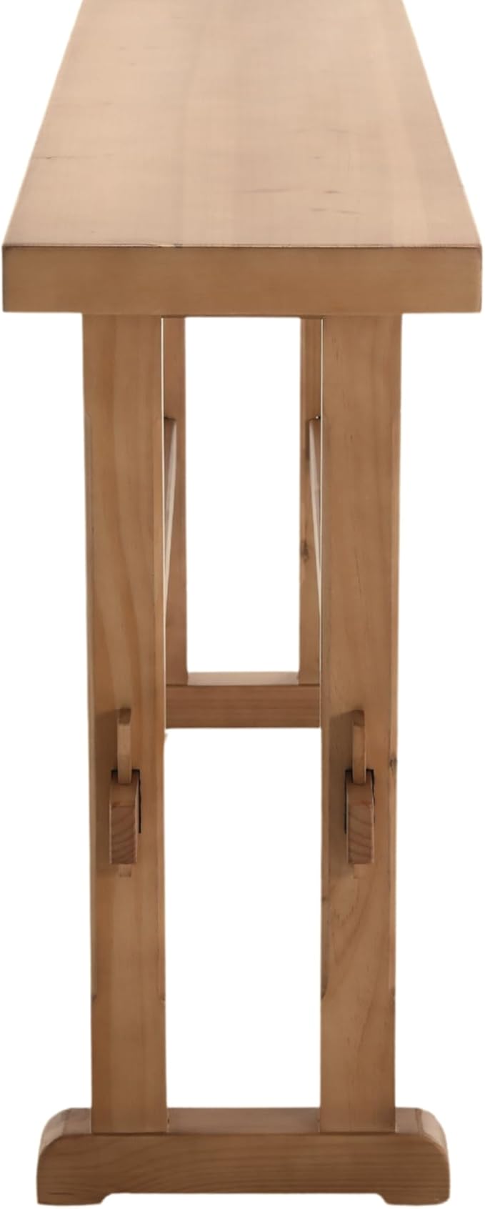 Narrow Entryway Table 59" Farmhouse Wood Console Table for Entryway Rustic Sofa Table for Living Room/Hallway/Reception/Bedroom, Natural Color