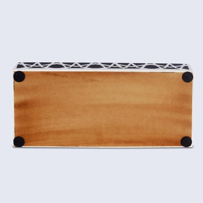 Handicrafts Home Handmade Zellij Collection Decorative Jewelry Box Organizer – Keepsakes, Trinkets, and Home Decor – Antique Coffee Table Storage, Memory Box, Farmhouse Style Decor, 10x4.5x2.5