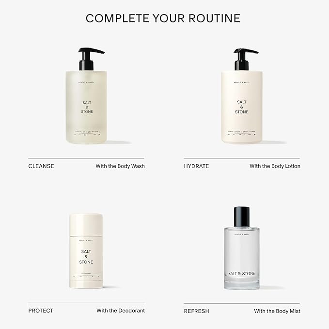 Salt & Stone Body Lotion for Women & Men| Scented Daily Body Lotion | Hydrates, Nourishes & Softens Skin | Restores Dry Skin | Fast-Absorbing | Cruelty-Free & Vegan (100 ml) (Neroli & Basil)