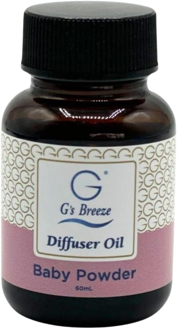 G's Breeze Baby Powder Diffuser Oil Refill - Soft & Soothing Fresh Baby Powder Scent - Ideal for Nurseries, Bedrooms, Living Rooms & More - Elevate Your Space with Comforting Aroma - 60 ML