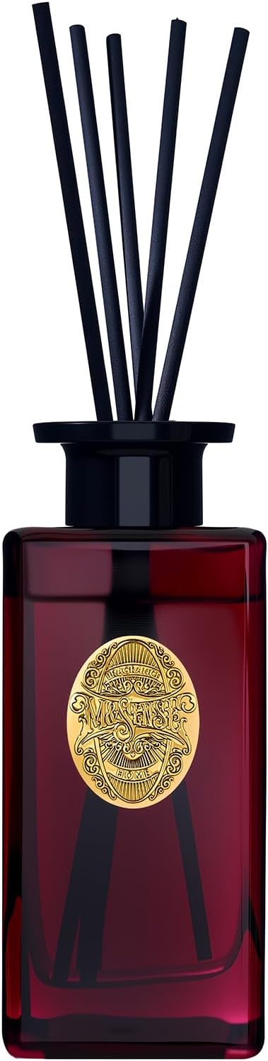 M&SENSE 10.14 oz Large Reed Diffuser Set | Red Camelia Scent Home Oil Diffuser with Sticks |Hotel Collection Non-Toxic Essential Oil |for Bedroom Bathroom Living Room