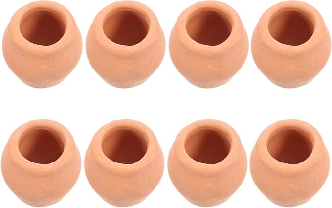 Milisten 8pcs Small Terracotta Pots Indoor Use Miniature Clay Pots Tiny Pottery Planter for Succulent Plants and Desktop Decoration