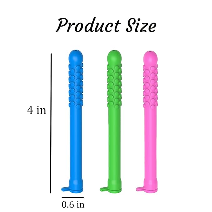 3-Pack Chewable Essential Oil Breath Sticks -Focus attention, Aromatherapy, Fresh Breath, Stop Smoking Chew Stick, Travel Chewable Breather Quit Smoking