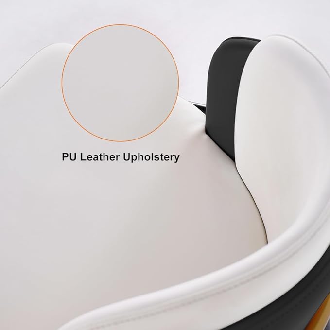 homary Barstools Modern PU Leather Bar Stools with Back and Footrest Waterproof Upholstered Breakfast Chairs for Kitchen Island or Counter (Black,1 Chair, 41.3" H)