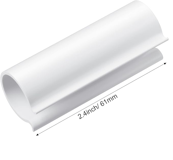 Jetec 16 Pcs PVC Pipe Clamps Greenhouses Strap Clips 2.4 Inches Long Summer PVC Water Pipe Clamps Strap Clips for Woodworking(for 1/2 Inch PVC Pipe,White)