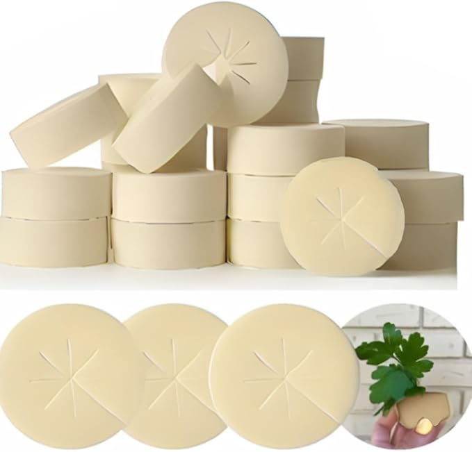 XCEL 200 Pack Cloning Collars Inserts 2" Premium Rubber Foam Cloner Plug Fits 2 inch net pots Hydroponics (200) (Cream)