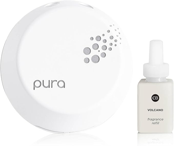 Capri Blue Pura Smart Home Plug-in Diffuser Refills – Includes 2 Capri Blue Pura Refills for Plug In Diffusers for Home - Long Lasting Luxury Scents - Holiday Volcano (Pack of 2)