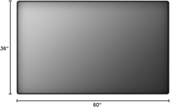 ISKM Large Black Framed Mirror for Bathroom 60" x 36" Wall Mounted Mirror Black Metal Framed Bathroom Mirror for Wall Round Corner Hangs Horizontal Or Vertical