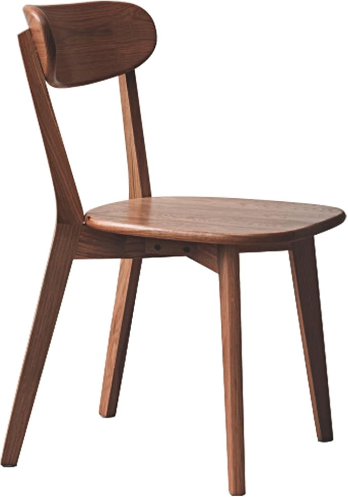 100% Solid Oak Wood Dining Room Chairs - Practical Kitchen Chairs - Wood Chair for Dining Room, Kitchen (1, Walnut)