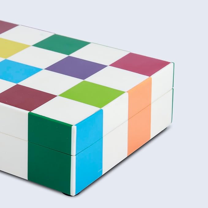 Handicrafts Home Handmade Medley Jester Collection Decorative Jewelry Box Organizer – Keepsakes, Trinkets, and Home Decor – Antique Coffee Table Storage, Memory Box, Farmhouse Style Decor, 8x5x2