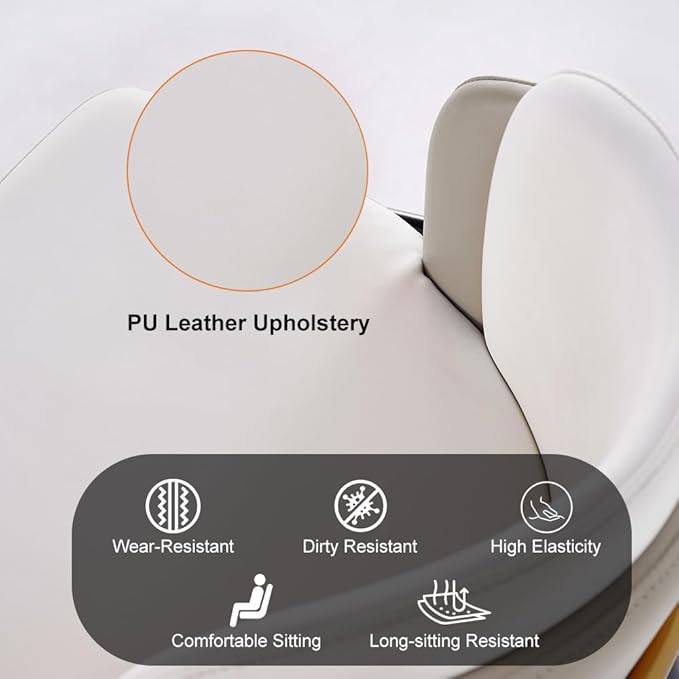 homary Barstools Modern PU Leather Bar Stools with Back and Footrest Waterproof Upholstered Breakfast Chairs for Kitchen Island or Counter (Gray,1 Chair, 41.3" H)