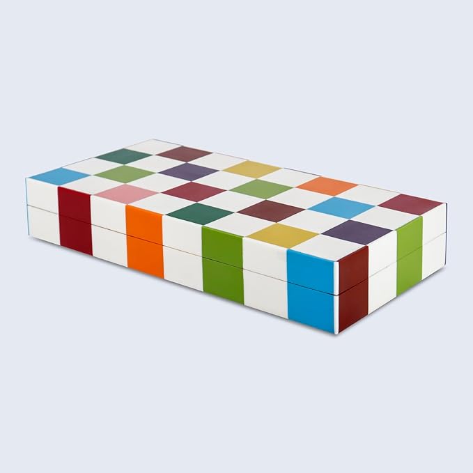 Handicrafts Home Handmade Medley Jester Collection Decorative Jewelry Box Organizer – Keepsakes, Trinkets, and Home Decor – Antique Coffee Table Storage, Memory Box, Farmhouse Style Decor, 12x6x2