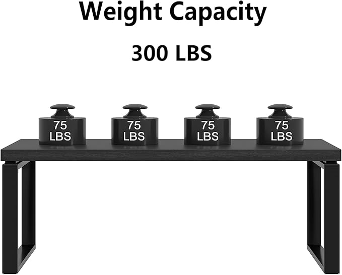 EXCEFUR Black Coffee Table, Modern Rustic Center Table for Living Room, Industrial Rectangle Cocktail Tea Table for Home Office, 47 Inch