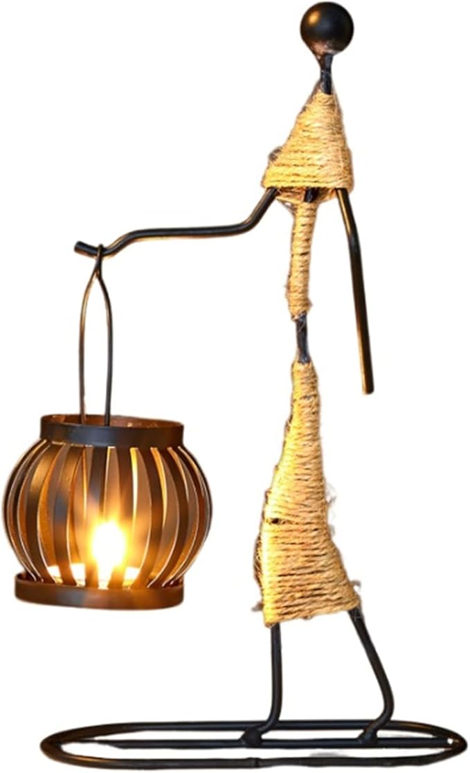 Notart Art Gallery | African Tribal Lady Candle Holder, African Women Iron Candlestick Holder, Retro Iron Women Candlestick, Candle Holder Decoration for Home, Bar, Dining Table, Cultural Decoration