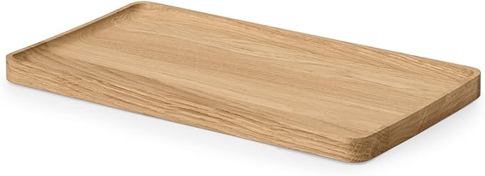 Oakywood Handcrafted Wooden Catchall Tray - Wooden Desk Organiser - Made in The EU - Natural Wood Desktop Storage - Customizable in 3 Sizes - Natural Oak - 36x20 cm (14.1"x7.9")