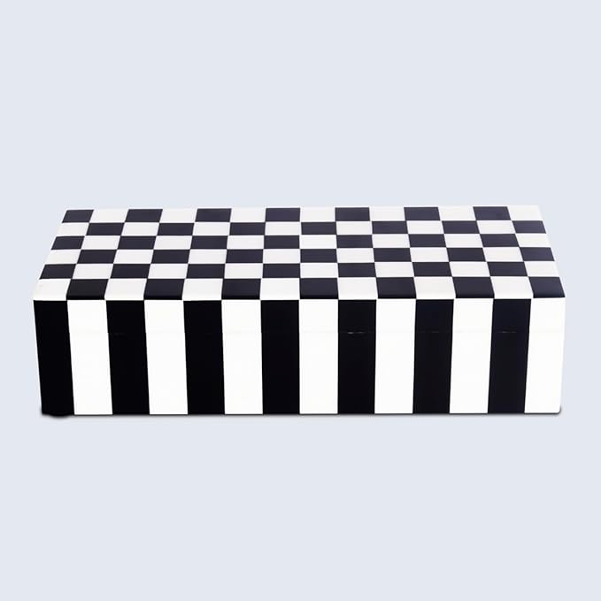 Handicrafts Home Handmade Puzzle Collection Decorative Jewelry Box Organizer – Keepsakes, Trinkets, and Home Decor – Antique Coffee Table Storage, Memory Box, Farmhouse Style Decor Check, 10x6x2.5