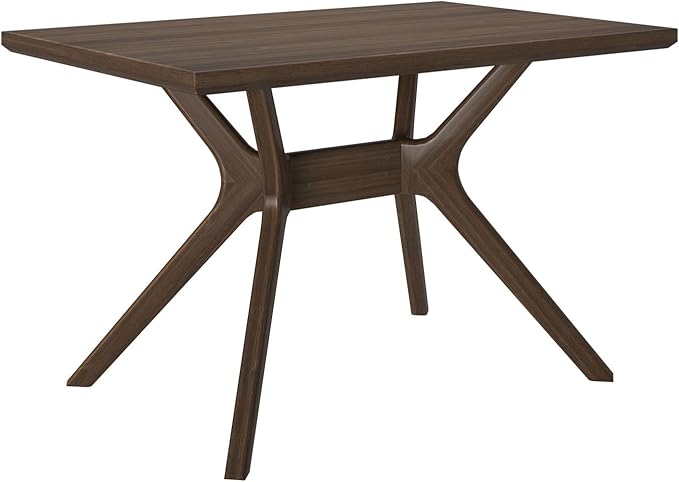 Plank+Beam Verso Rectangular Dining Table, 48 Inch Solid Wood Kitchen & Dining Room Table, Minimalist Table for Dining Room, Modern Dinner Table, Walnut