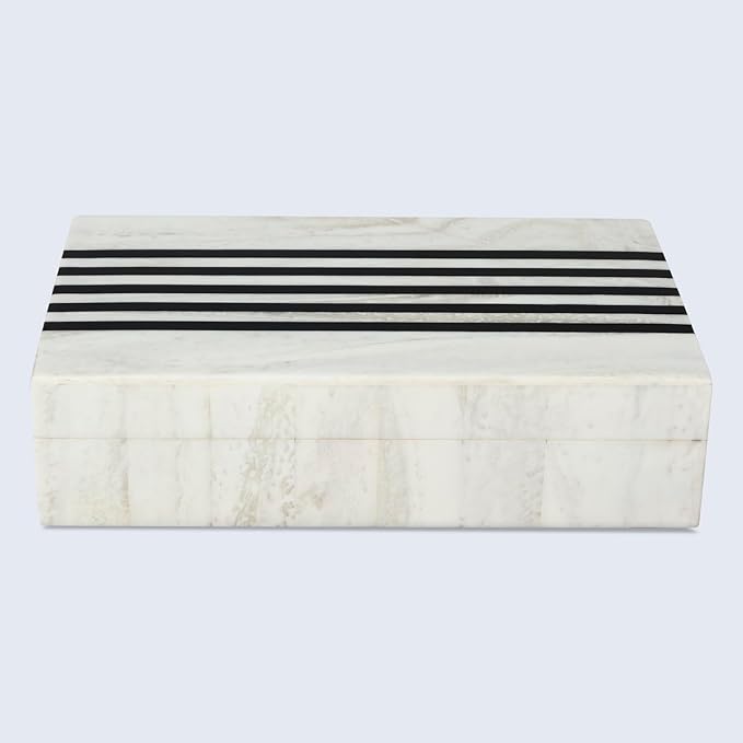 Handicrafts Home Handmade Mono Collection Decorative Jewelry Box Organizer – Keepsakes, Trinkets, and Home Decor – Antique Coffee Table Storage, Memory Box, Farmhouse Style Decor Sprint, 8x5x2