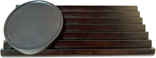 Pen Holder Wave Pen Tray Wooden Desk Organizer,Pencil Holder,Fountain Tray,Pencil Organizer for Desk (Walnut)