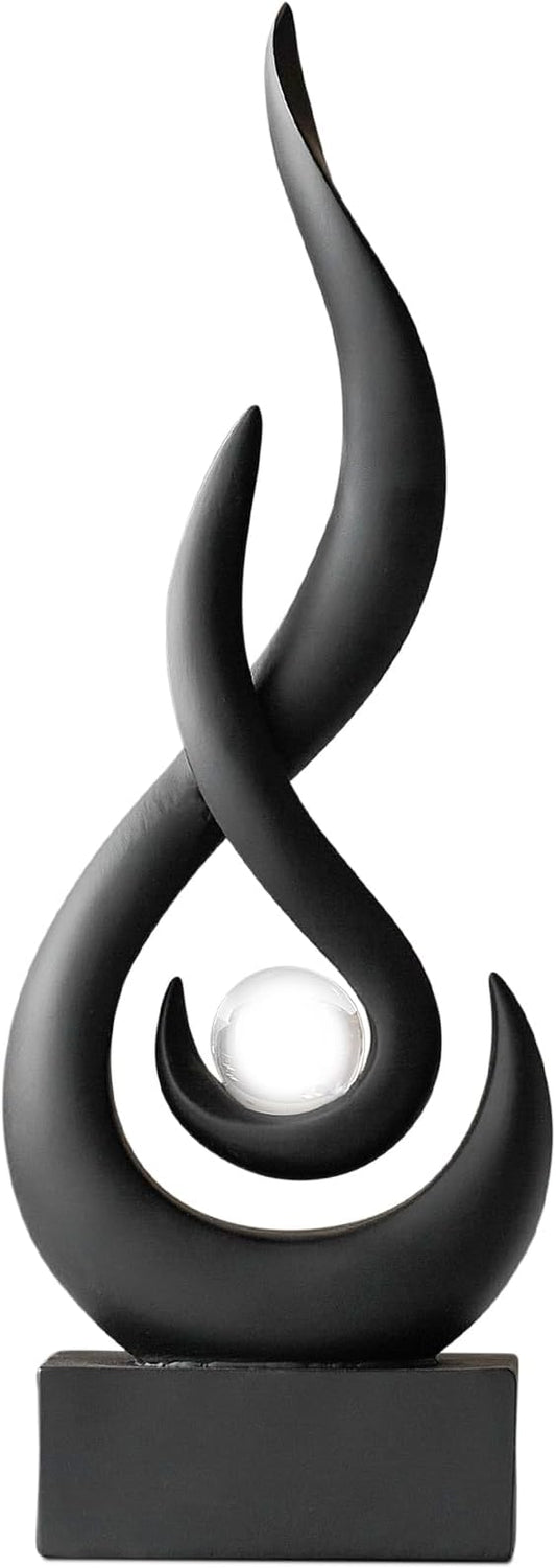 Modern Abstract Art Table Decoration,Resin Gold Statue Modern White Ornaments for Living Room Great Gift Idea Home Decor 5 * 2.5 * 10.5 inch,Home Collectibles