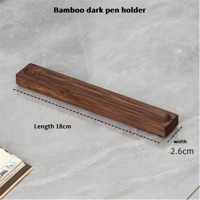 Pen holder Organizer of Office desks,Walnut Desk Pen Stand,Wave Pen Tray Office Accessory,Teacher Gifts,Suitable for School,Home,Office Desktop Office Art Accessories (Walnut, 1 Grid)