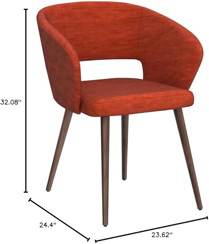 Ottomanson Dining Chair, Set of 2, Palermos Orange