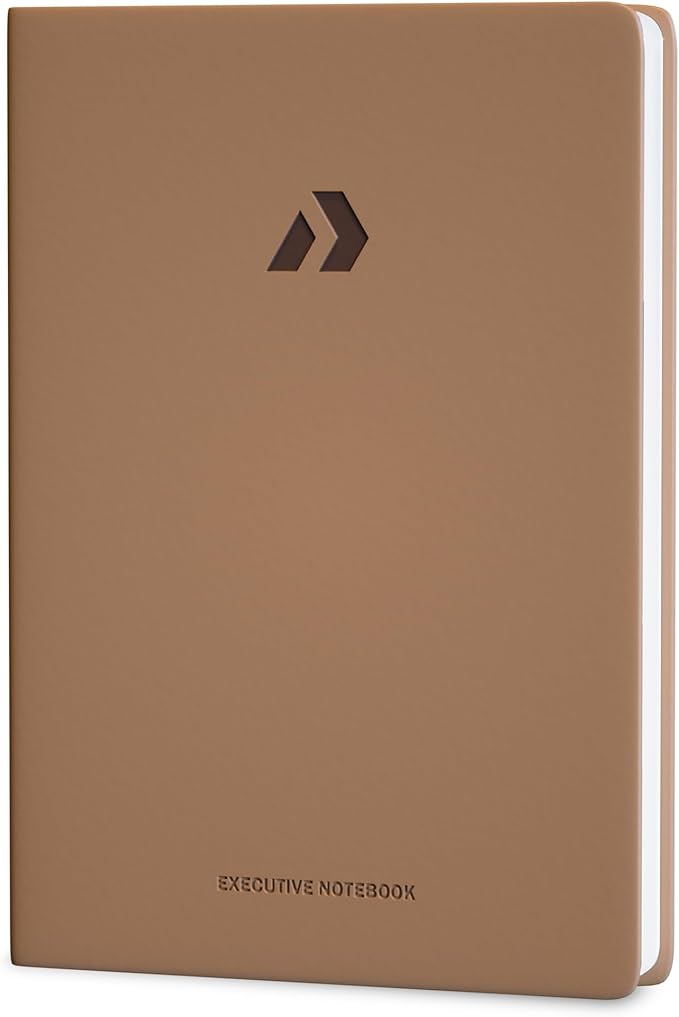 Nextnoid Hardcover Lined Journal Notebook - 120 GSM Thick Paper, A5 Notebook Journal for Men 160 Pages - Perfect for Journaling Notebooks for Work and Note-Taking (Brown,Ruled)