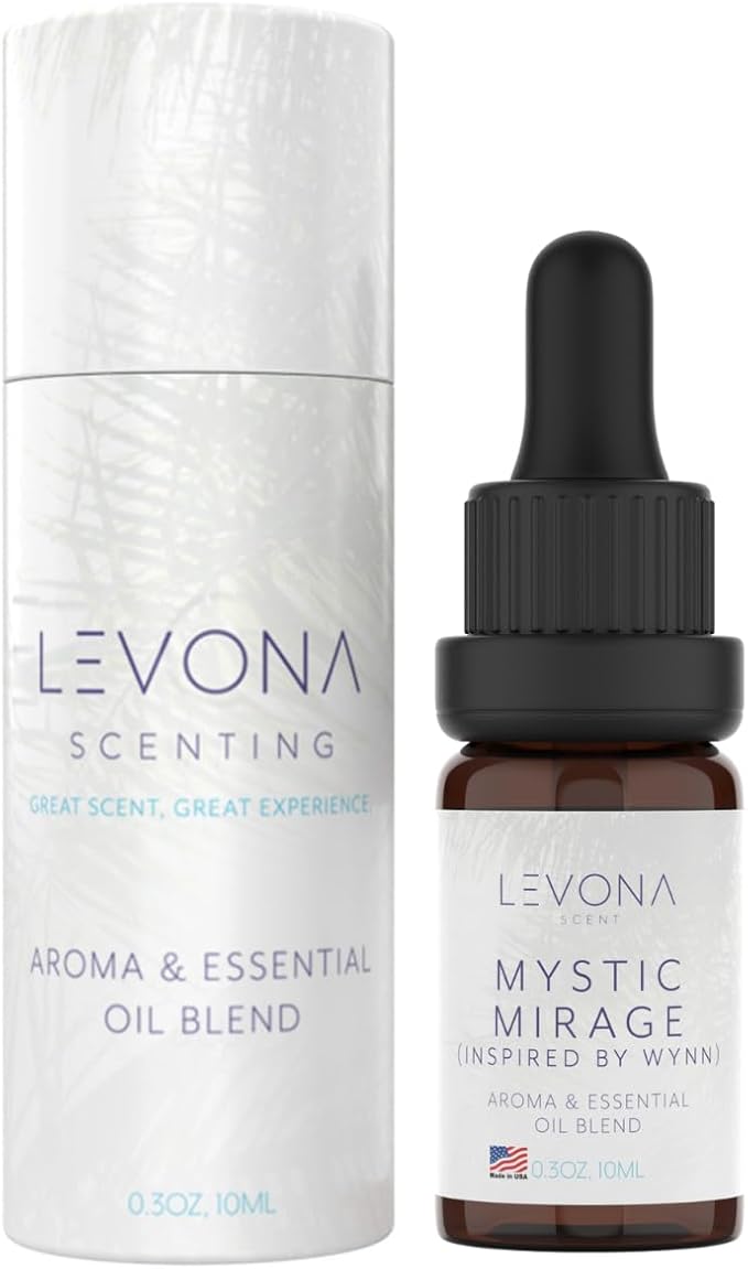 Levona Scent Essential Oil - Fresh Aroma for Home, Office, Hotel & Spa, Ideal for Humidifiers & Diffusers, Hotel Fragrance with Lemon & Green Melon - 10ml / 0.33 fl oz, Mystic Mirage