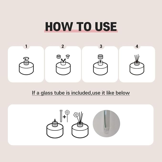 Cocod'or COCODOR Rose Flower Reed Diffuser/Pure Cotton/6.7oz(200ml)/1 Pack/Reed Diffuser, Reed Diffuser Set, Oil Diffuser & Reed Diffuser Sticks, Home Decor & Office Decor, Fragrance and Gifts