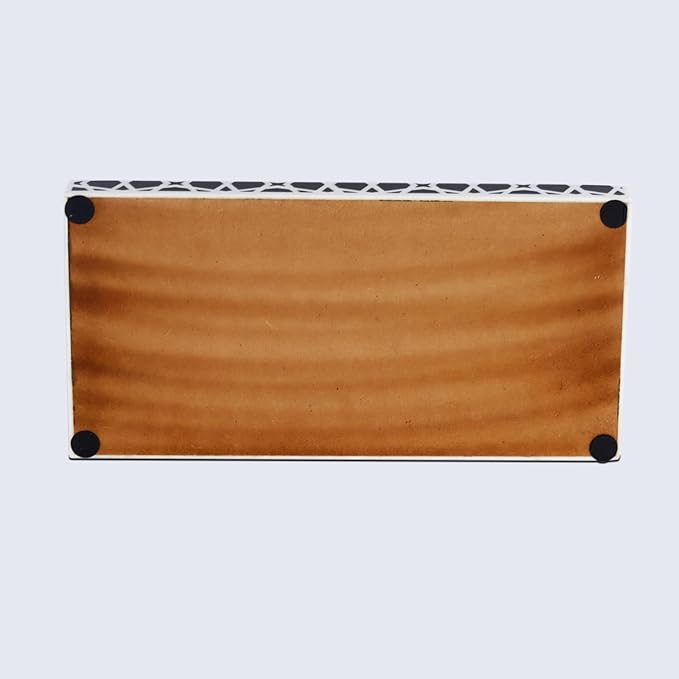 Handicrafts Home Handmade Zellij Collection Decorative Jewelry Box Organizer – Keepsakes, Trinkets, and Home Decor – Antique Coffee Table Storage, Wedding Memory Box, Farmhouse Style Decor, 12x6x2