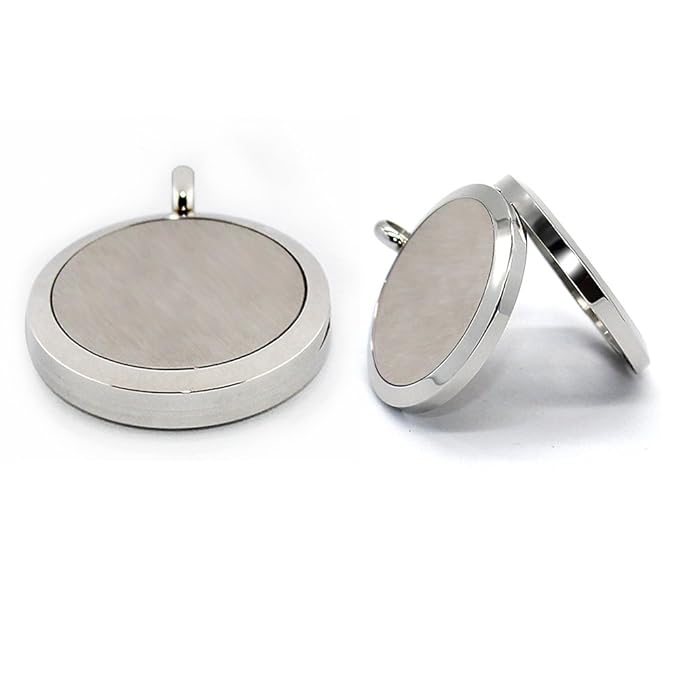Aromatherapy Essential Oil Diffuser Necklace Stainless Steel lnspirational Locket Pendant(Lotus)
