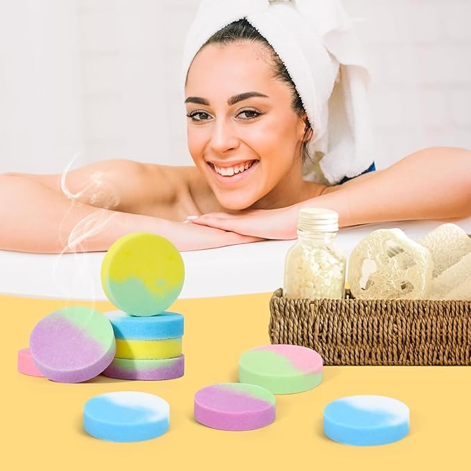 48pcs Aromatherapy Shower Steamers - Relaxation Birthday Christmas Set for Women and Men, Shower Bombs Tablets for Stress Relief and Self Care, Luxury Home Spa