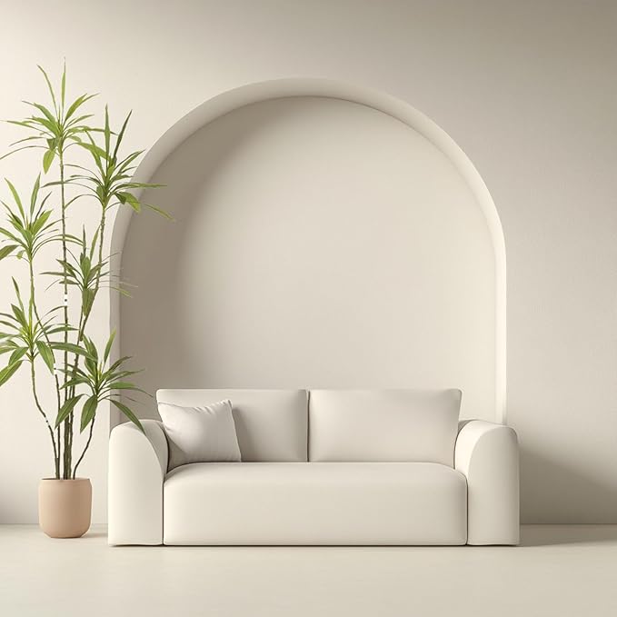 Artificial Cordyline Plant, Indoor Potted Plant, 6 Stems with Black Planter, Suitable for Large Indoor Living Room Decorations, Potted Plants, and Window Display Scenes (Green-7ft)