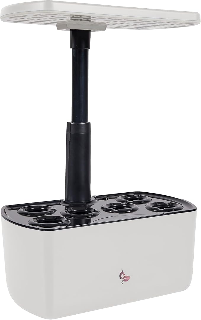 AeroGarden Harvest Lite, Indoor Garden Hydroponic System with LED Grow Light, Holds up to 6 AeroGarden Pods, Cream