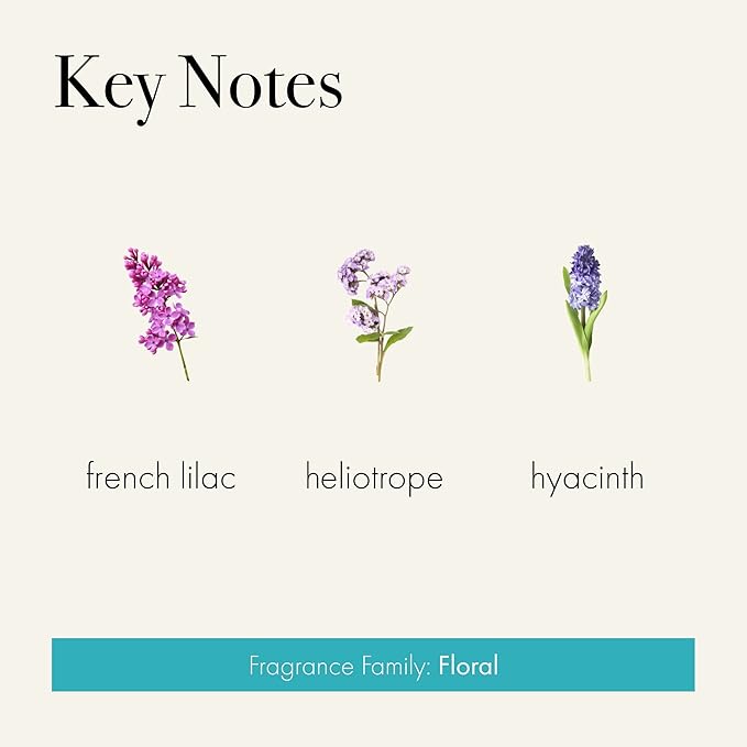 LAFCO New York Signature Reed Diffuser, French Lilac - 15 oz - Up to 9 Months Fragrance Life - Reusable, Hand Blown Glass Vessel - Natural Wood Reeds - Made in The USA