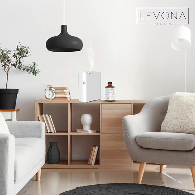 Levona Scent Pure Essential Oils for Diffusers for Home, Hotel & Office - Golden Waterfalls Essential Oils for Diffuser Oil and Humidifiers - Home Luxury Scents - Scented Fragrance Oil Blends